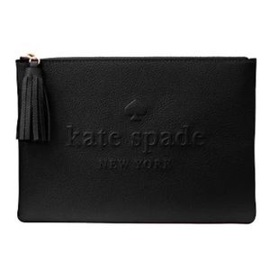 Kate Spade Sienne Large Logo Tassel Pouch Black